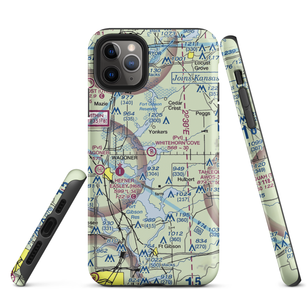 Whitehorn Cove Airport (OL20) VFR Sectional  Tough iPhone Case iPhone 11 Pro Max model shown