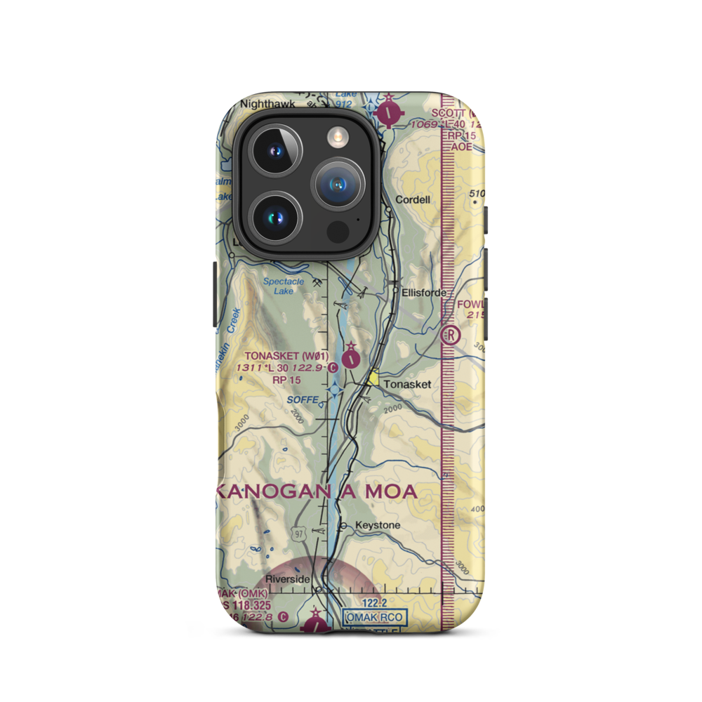 Whitestone Airport (32WA) VFR Sectional  Tough iPhone Case iPhone 16 Pro model shown