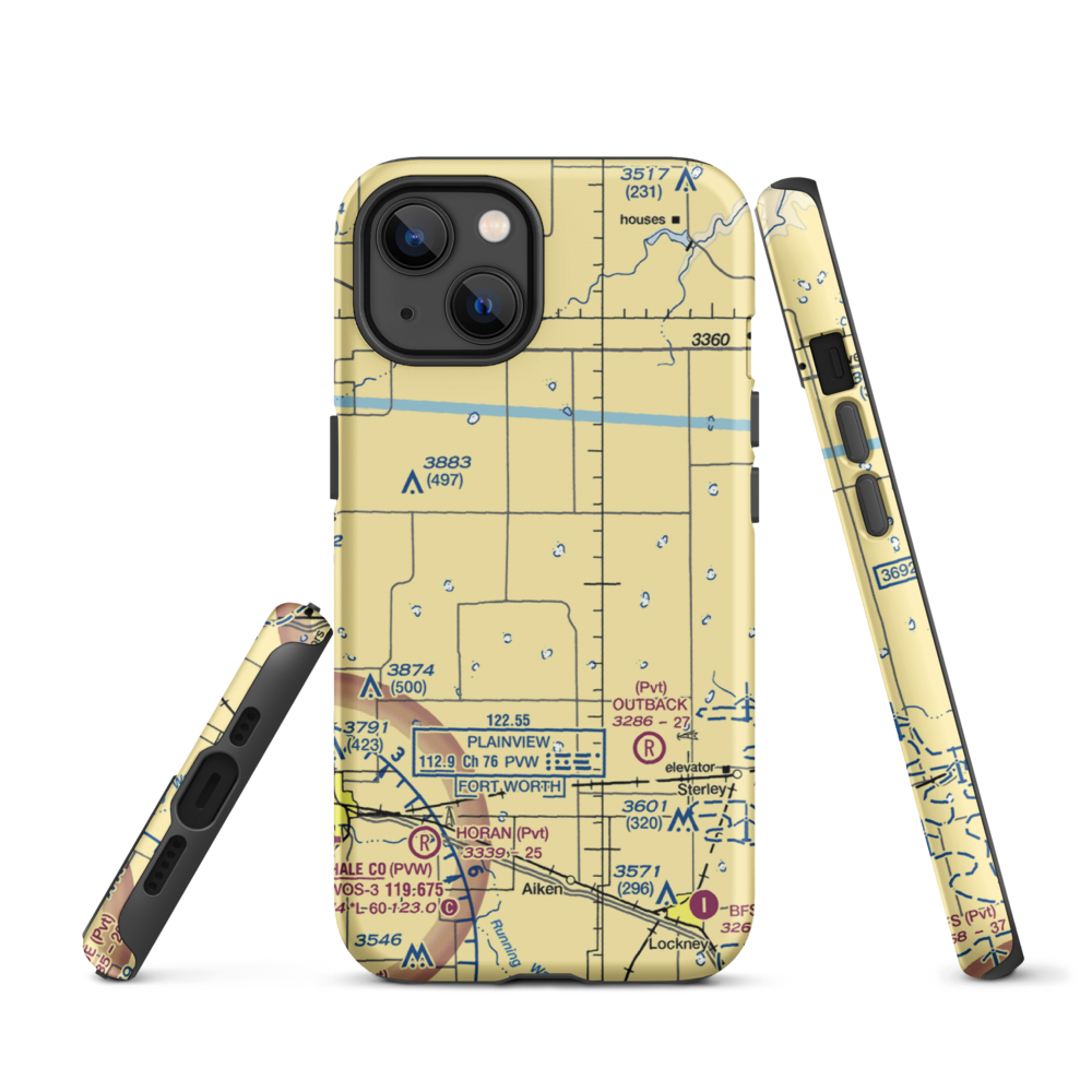 Whitfield Airport (6TX4) VFR Sectional  Tough iPhone Case iPhone 13 model shown
