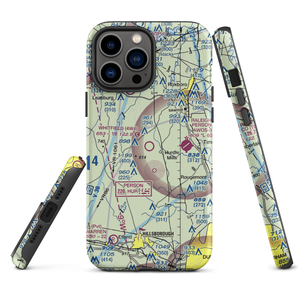 Whitfield Farms Airport (4W4) VFR Sectional  Tough iPhone Case iPhone 13 Pro Max model shown