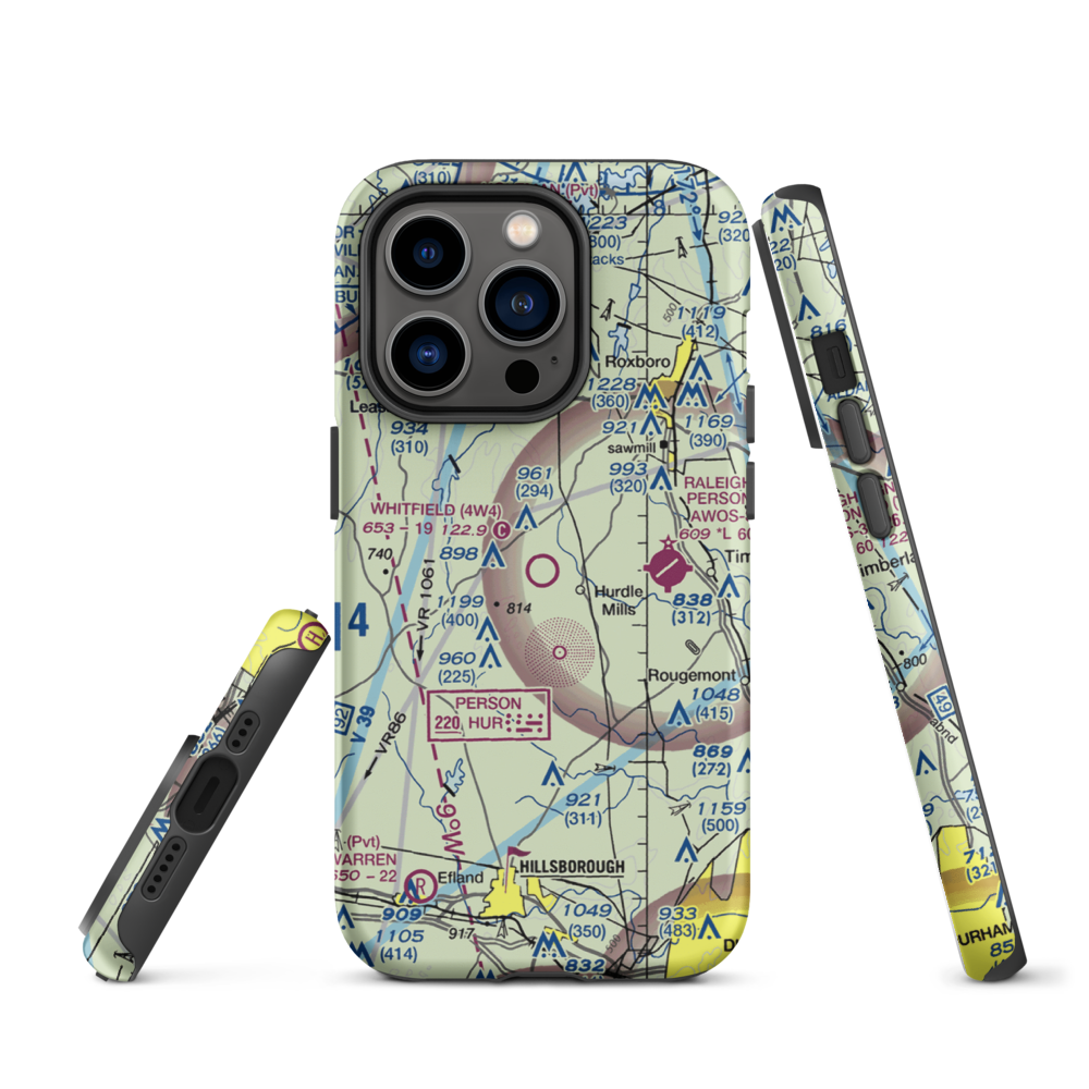 Whitfield Farms Airport (4W4) VFR Sectional  Tough iPhone Case iPhone 14 Pro model shown