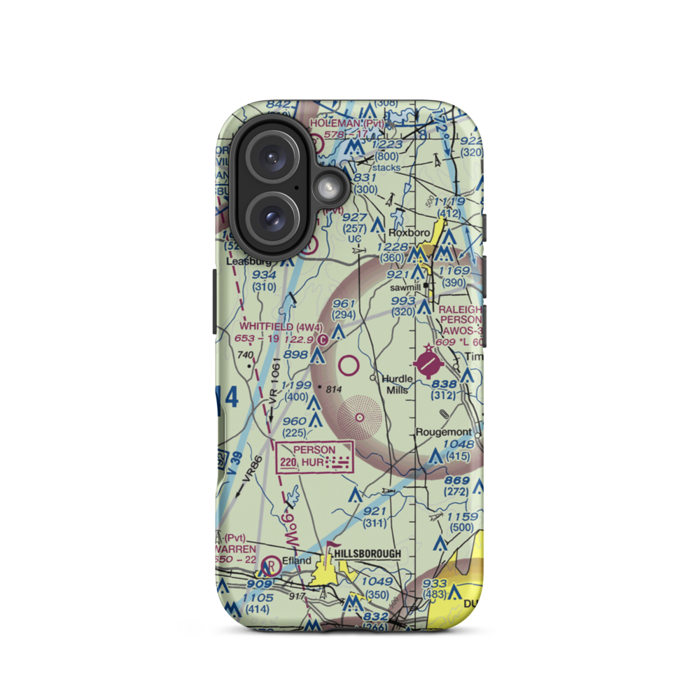 Whitfield Farms Airport (4W4) VFR Sectional  Tough iPhone Case iPhone 16 model shown