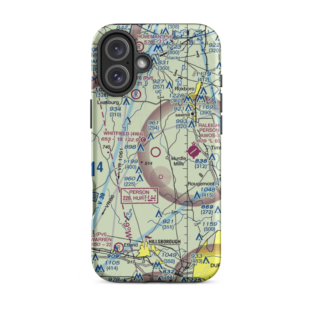 Whitfield Farms Airport (4W4) VFR Sectional  Tough iPhone Case iPhone 16 Plus model shown