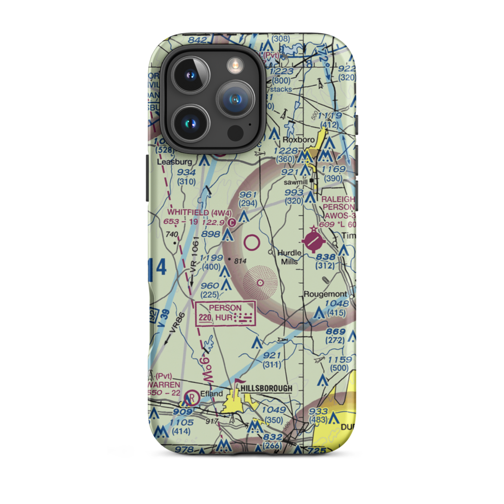 Whitfield Farms Airport (4W4) VFR Sectional  Tough iPhone Case iPhone 16 Pro Max model shown