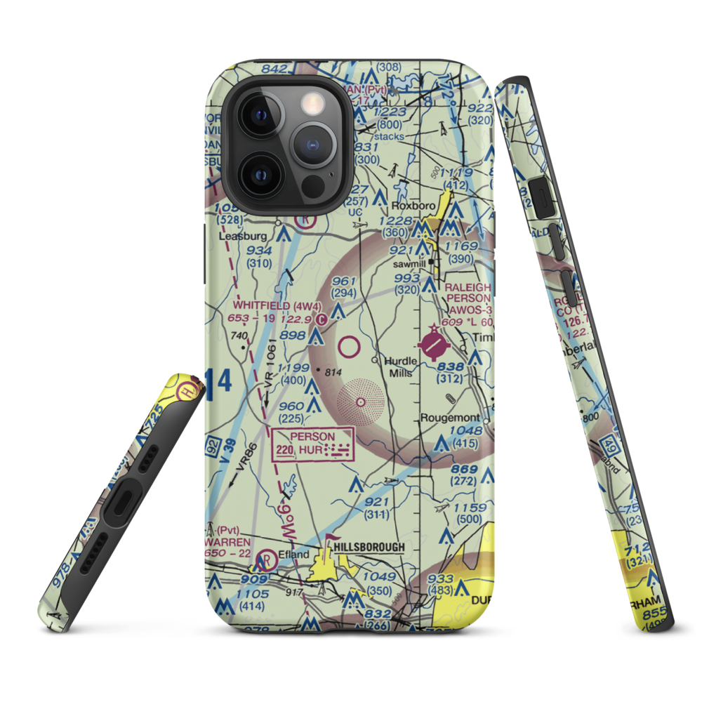 Whitfield Farms Airport (4W4) VFR Sectional  Tough iPhone Case iPhone 12 Pro Max model shown