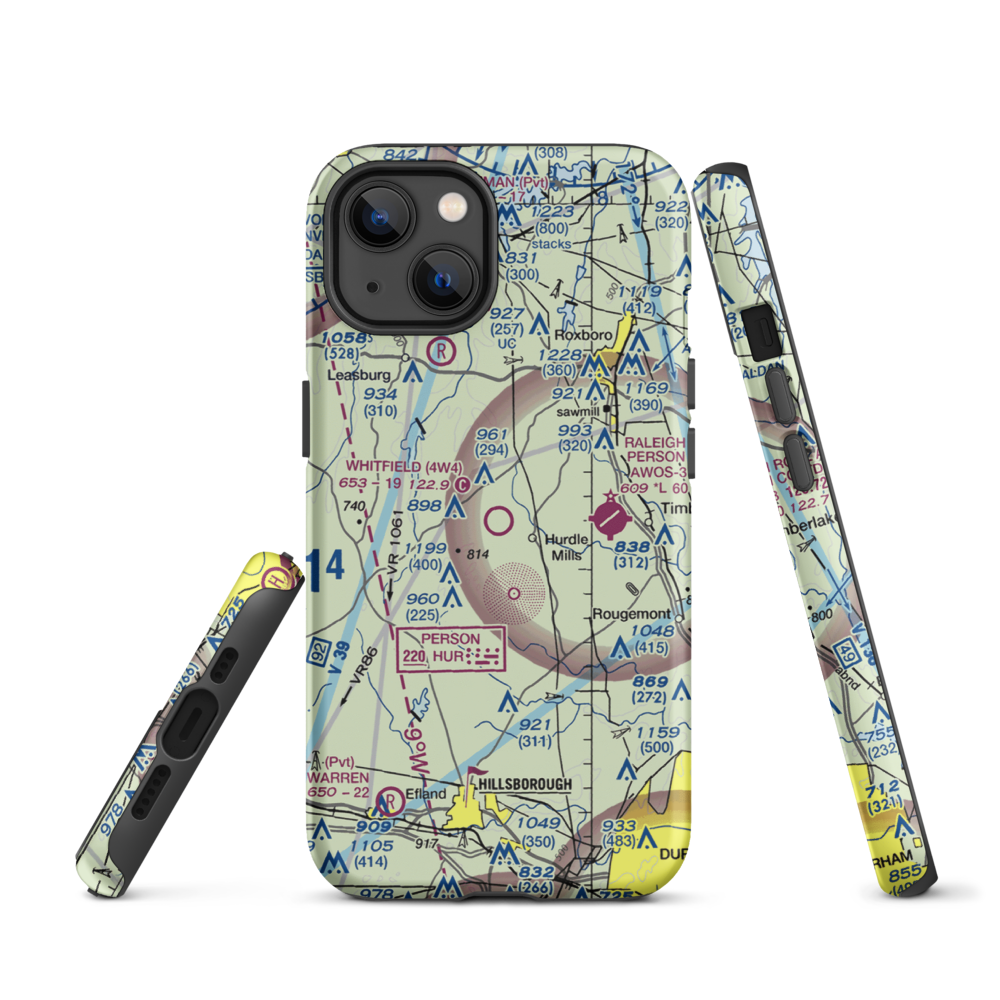 Whitfield Farms Airport (4W4) VFR Sectional  Tough iPhone Case iPhone 13 model shown