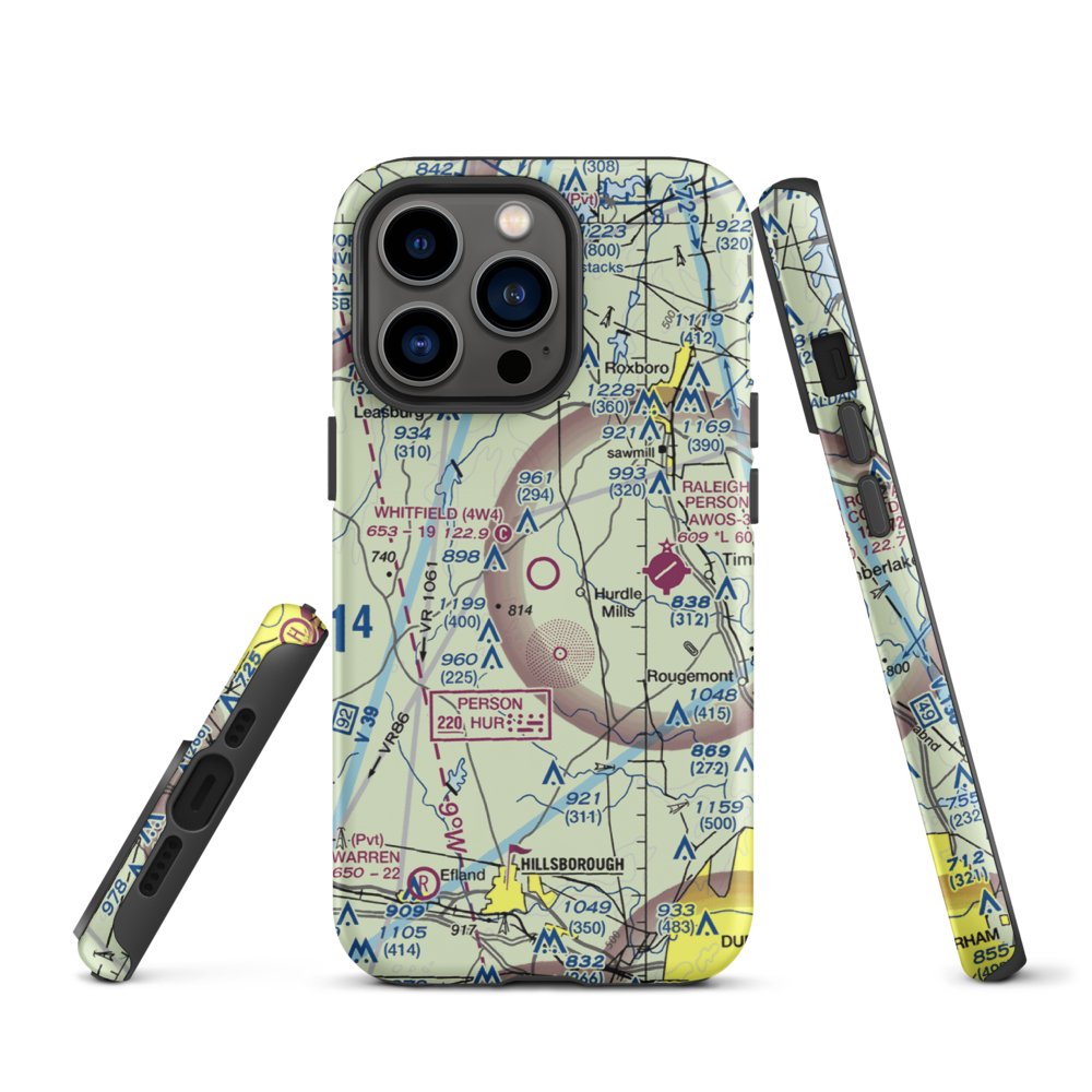 Whitfield Farms Airport (4W4) VFR Sectional  Tough iPhone Case iPhone 13 Pro model shown