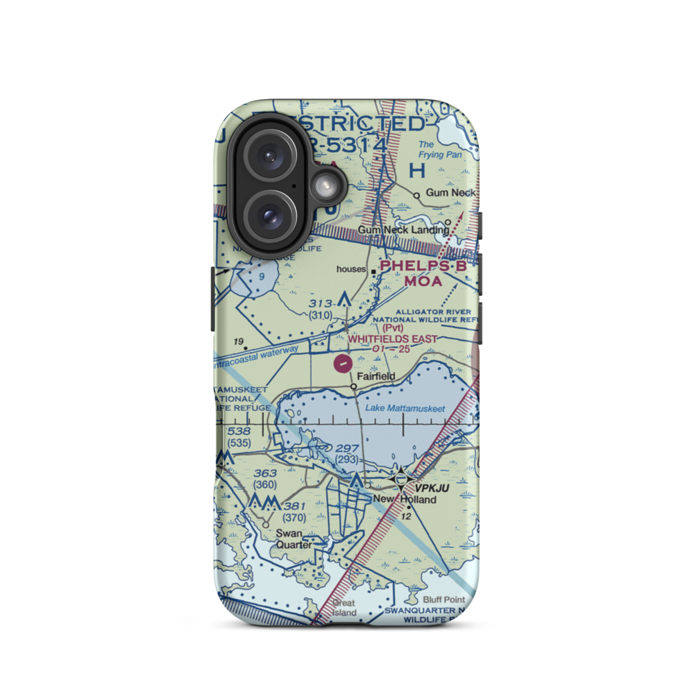 Whitfield'S East Airport (23NR) VFR Sectional  Tough iPhone Case iPhone 16 model shown
