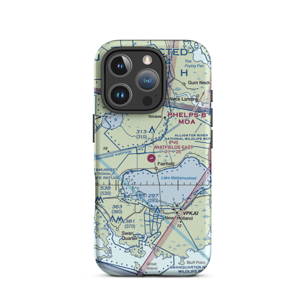 Whitfield'S East Airport (23NR) VFR Sectional  Tough iPhone Case iPhone 16 Pro model shown