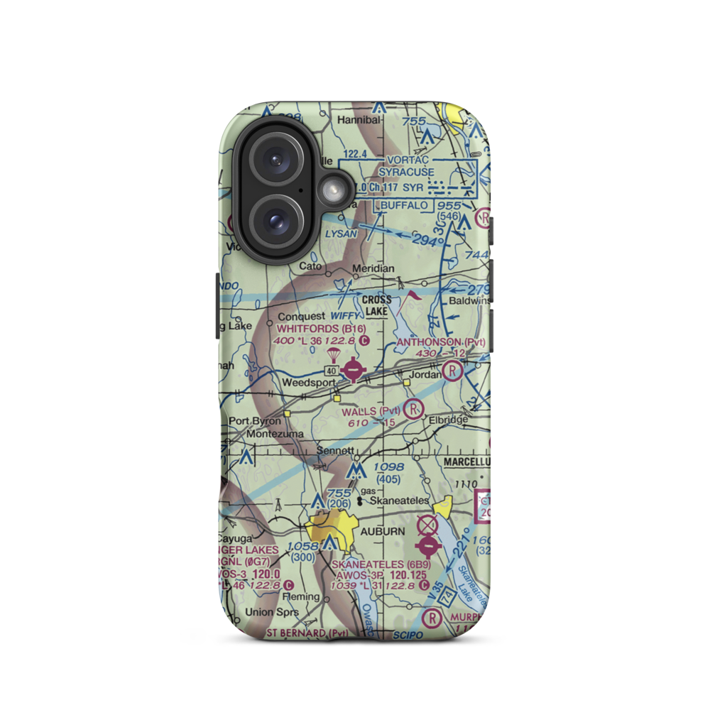 Whitfords Airport (B16) VFR Sectional  Tough iPhone Case iPhone 16 model shown