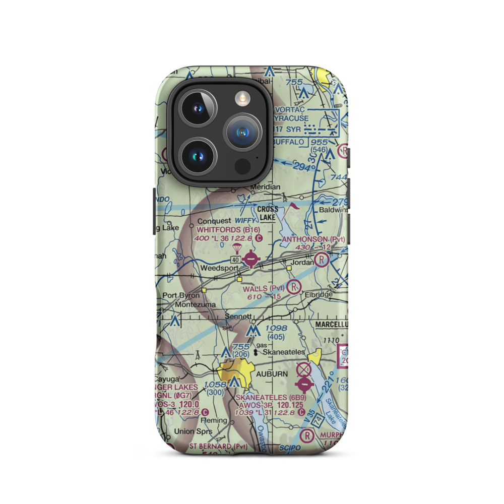 Whitfords Airport (B16) VFR Sectional  Tough iPhone Case iPhone 16 Pro model shown