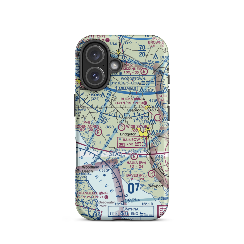 Wide Sky Airpark (JY31) VFR Sectional  Tough iPhone Case iPhone 16 model shown