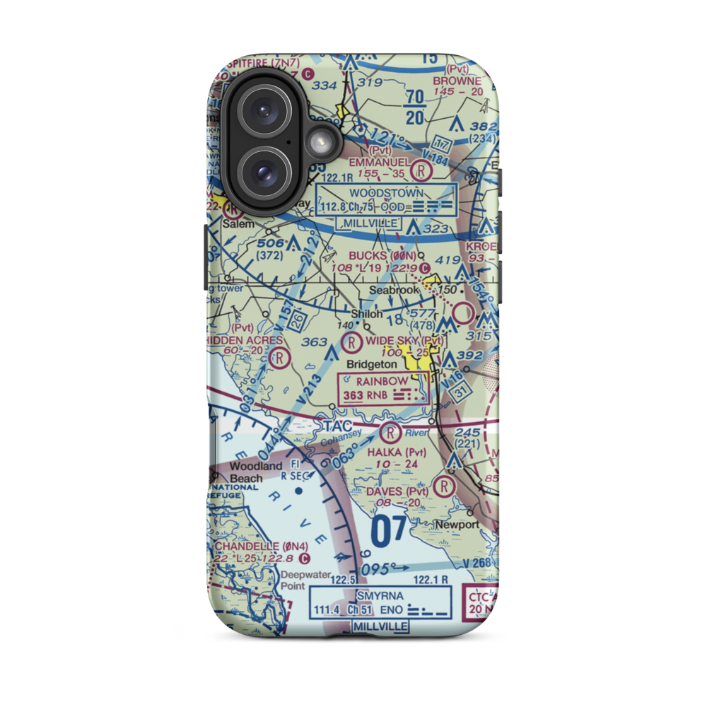 Wide Sky Airpark (JY31) VFR Sectional  Tough iPhone Case iPhone 16 Plus model shown