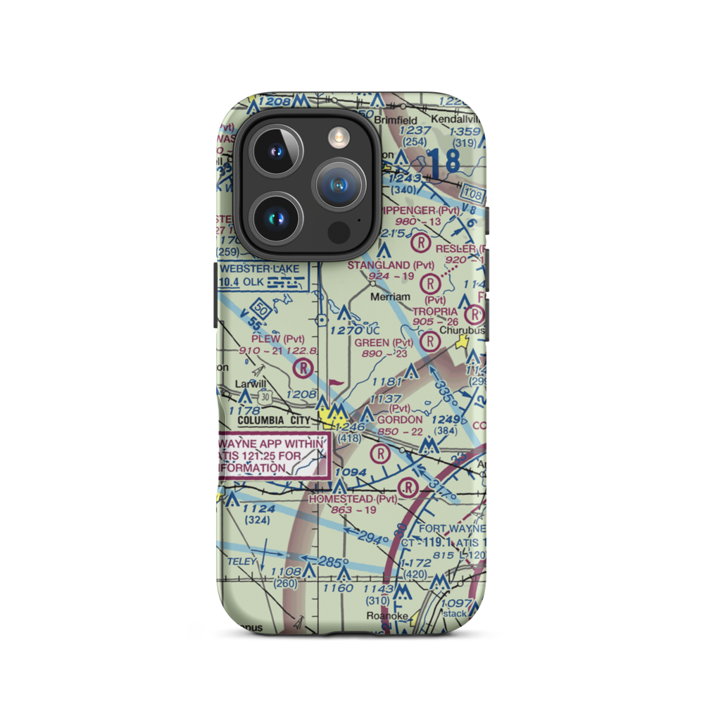 Wigent Airport (30IN) VFR Sectional  Tough iPhone Case iPhone 16 Pro model shown
