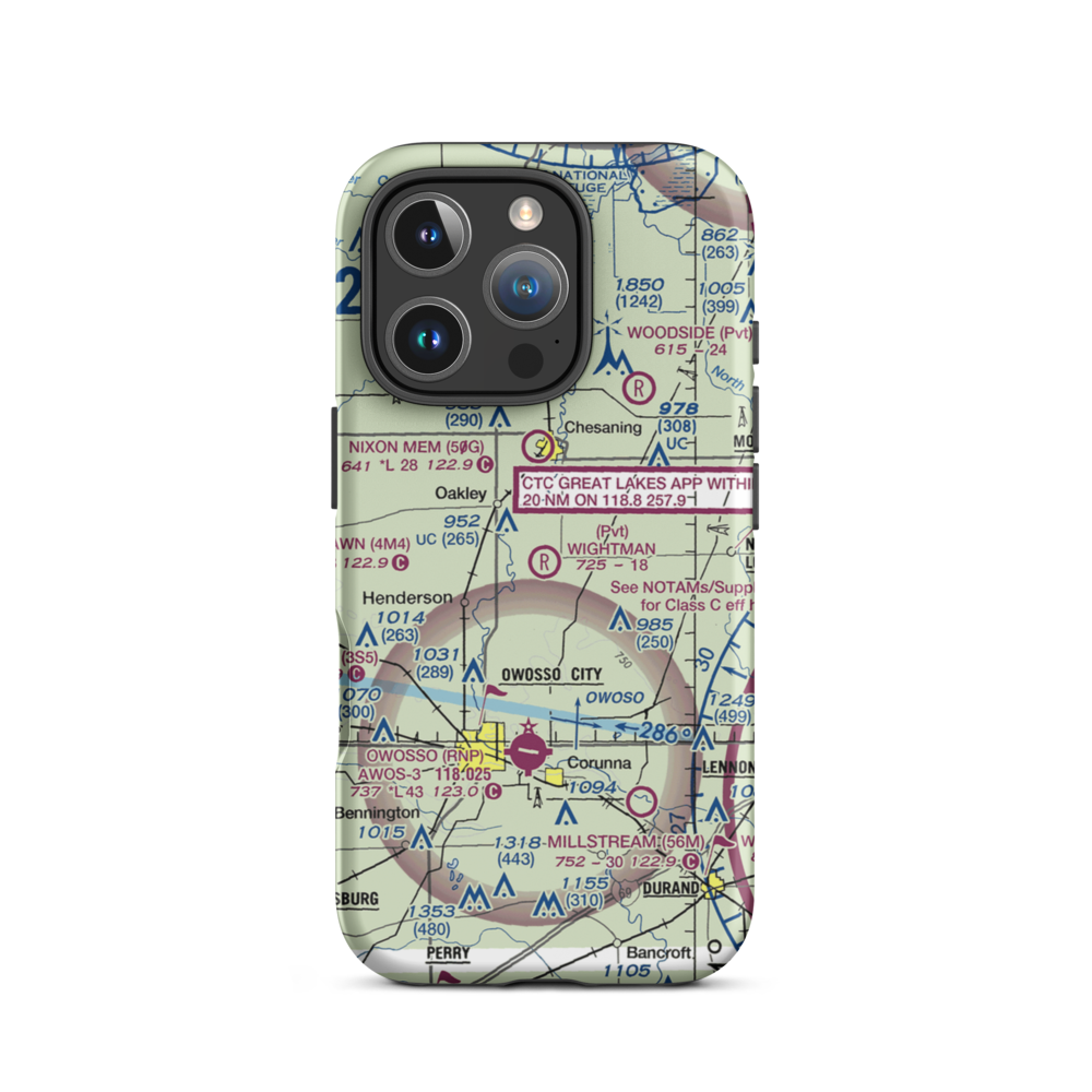 Wightman Airport (7MI6) VFR Sectional  Tough iPhone Case iPhone 16 Pro model shown