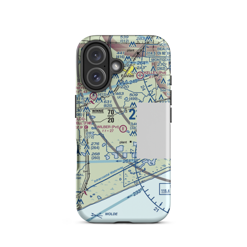 Wilber Farms Airport (5XS3) VFR Sectional  Tough iPhone Case iPhone 16 model shown
