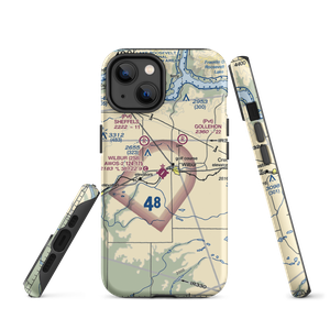 Wilbur Airport (2S8) VFR Sectional  Tough iPhone Case