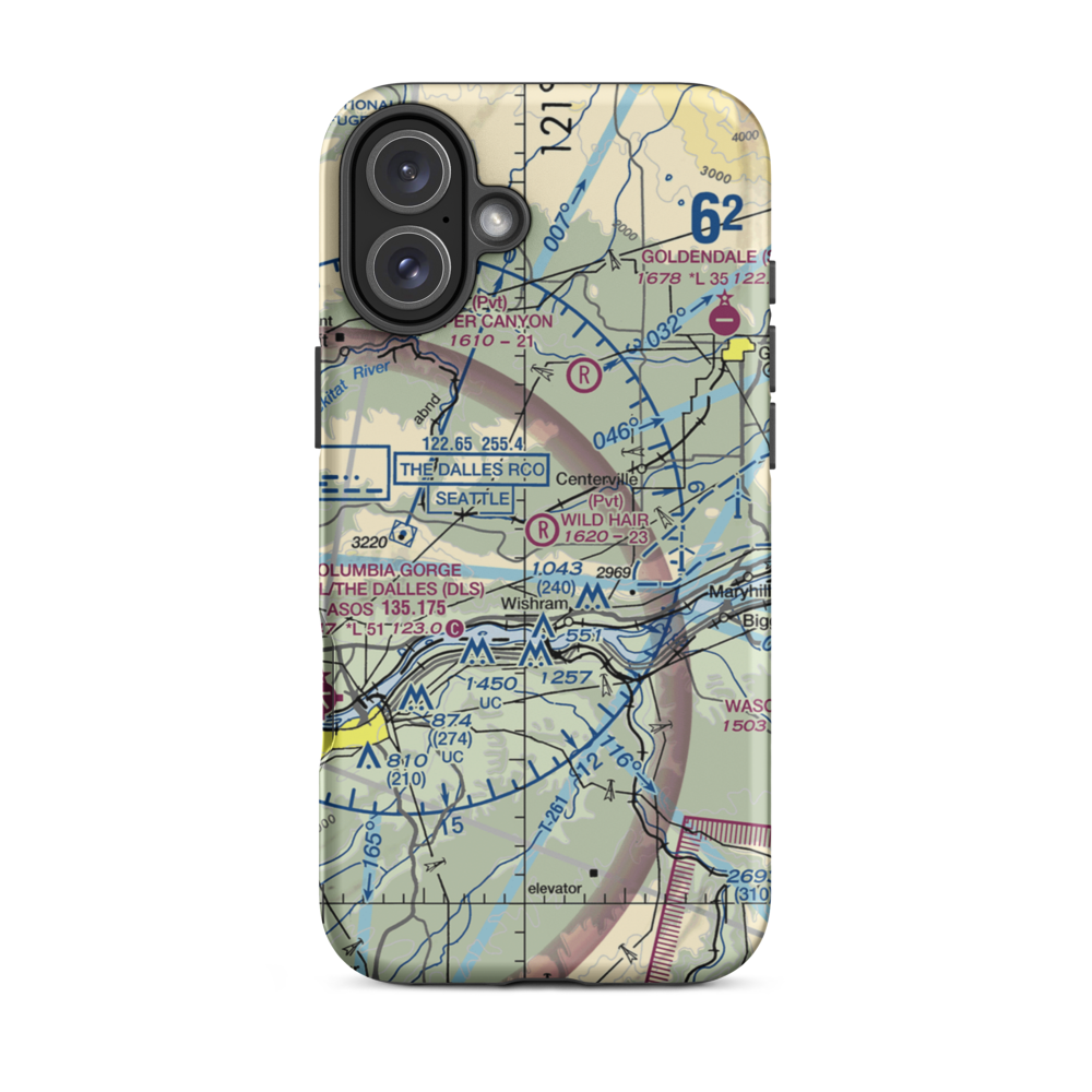 Wild Hair Airport (5WA7) VFR Sectional  Tough iPhone Case iPhone 16 Plus model shown
