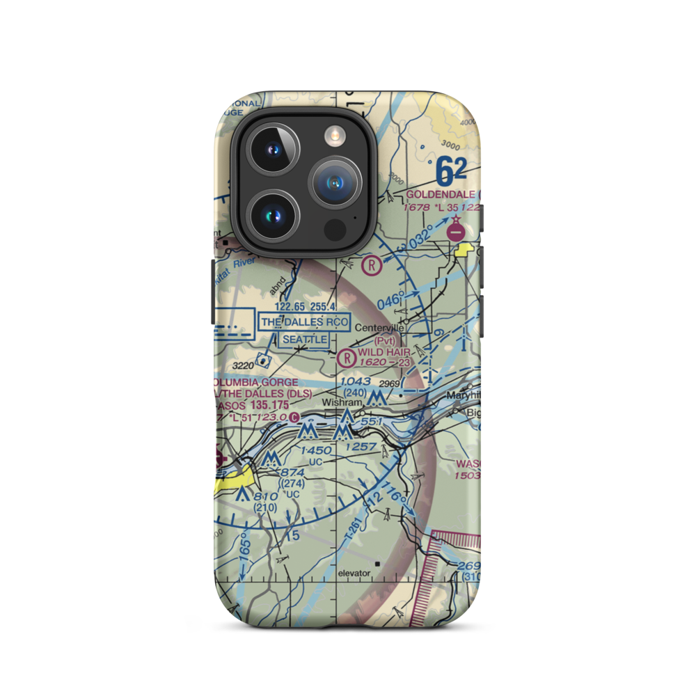 Wild Hair Airport (5WA7) VFR Sectional  Tough iPhone Case iPhone 16 Pro model shown