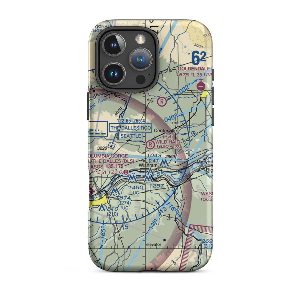 Wild Hair Airport (5WA7) VFR Sectional  Tough iPhone Case iPhone 16 Pro Max model shown