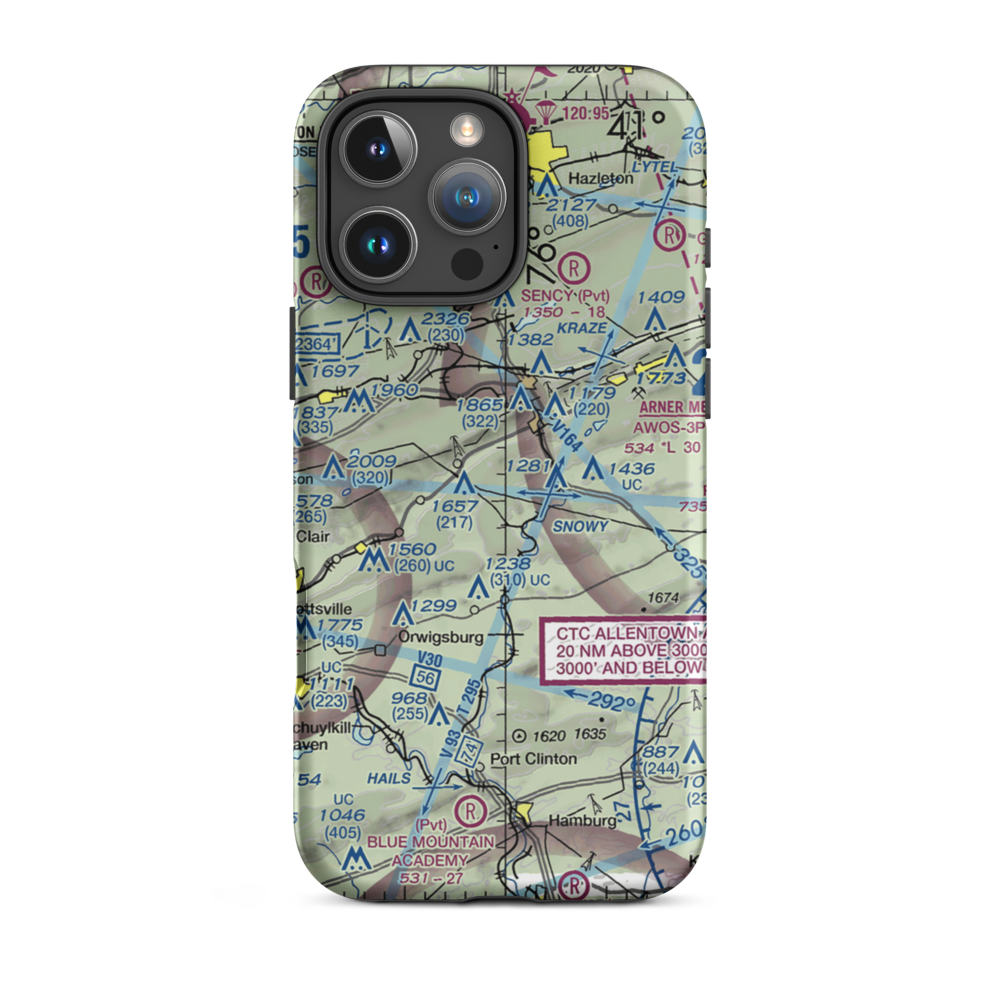 Wildcat Airport (52PA) VFR Sectional  Tough iPhone Case iPhone 16 Pro Max model shown