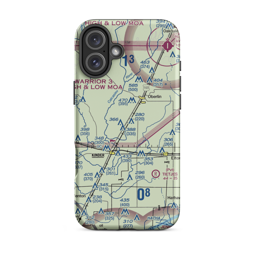 Wilder Airport (3LA1) VFR Sectional  Tough iPhone Case iPhone 16 Plus model shown