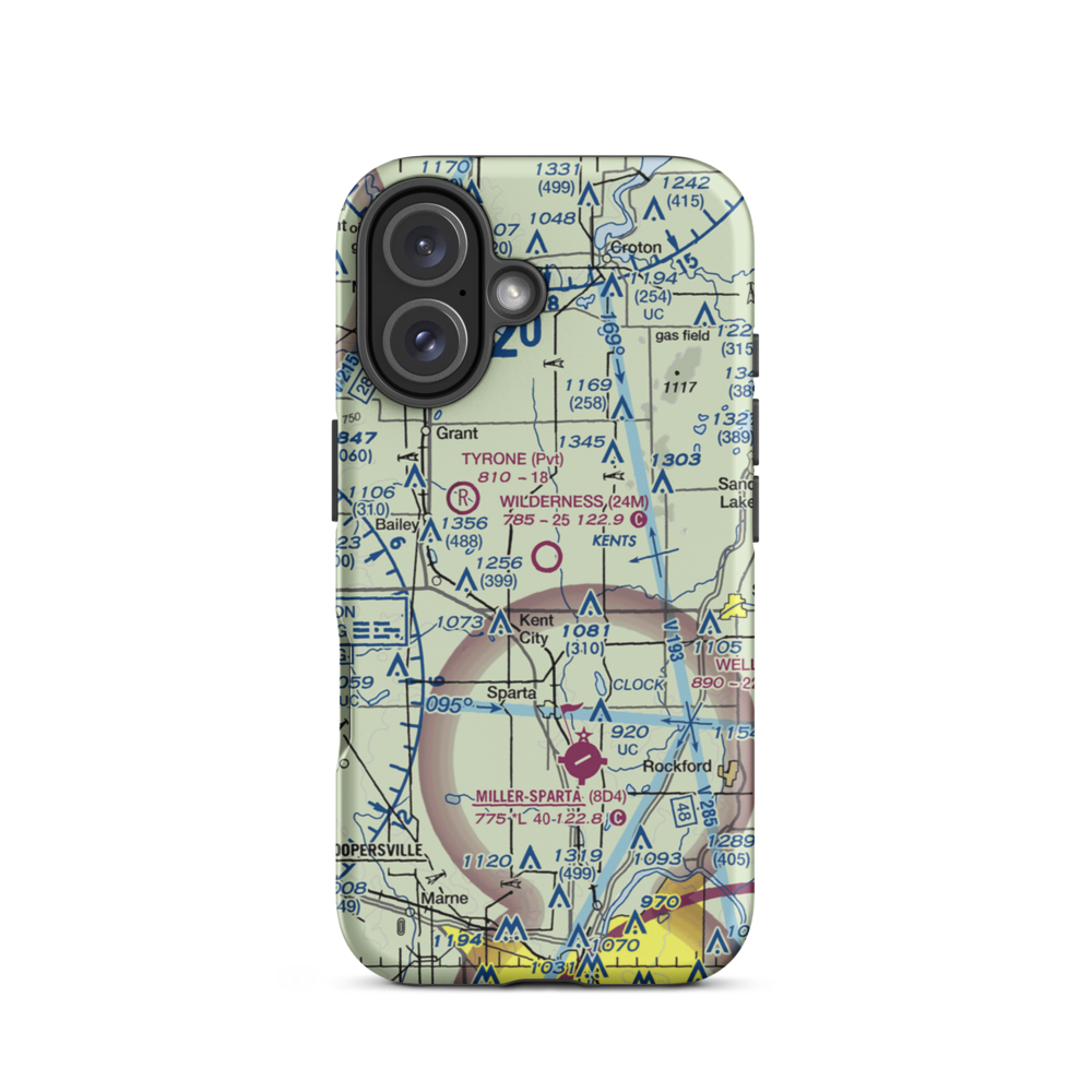 Wilderness Airpark (24M) VFR Sectional  Tough iPhone Case iPhone 16 model shown