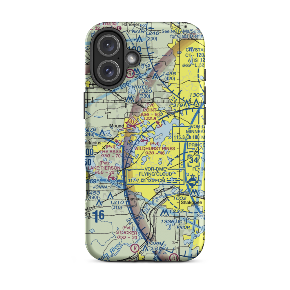 Wildhurst Pines Seaplane Base (1MN4) VFR Sectional  Tough iPhone Case iPhone 16 Plus model shown