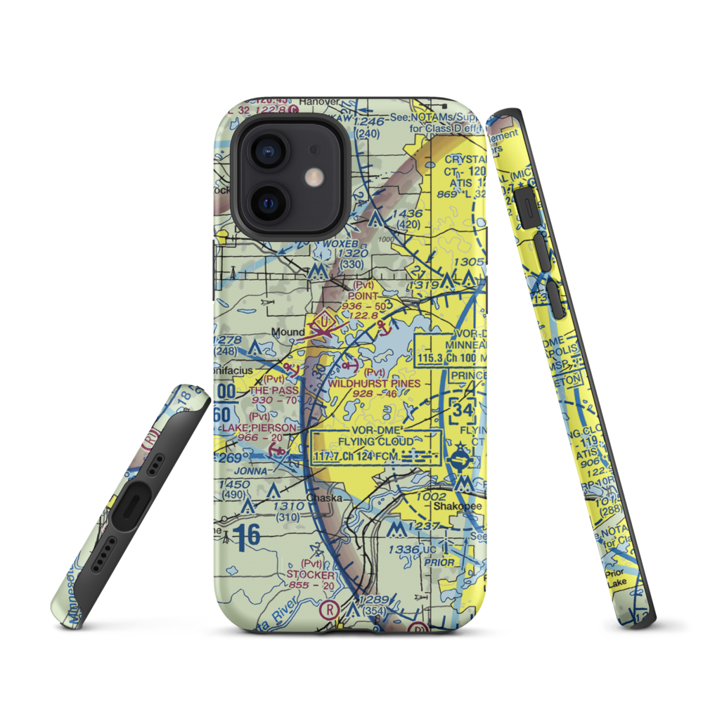Wildhurst Pines Seaplane Base (1MN4) VFR Sectional  Tough iPhone Case iPhone 12 model shown