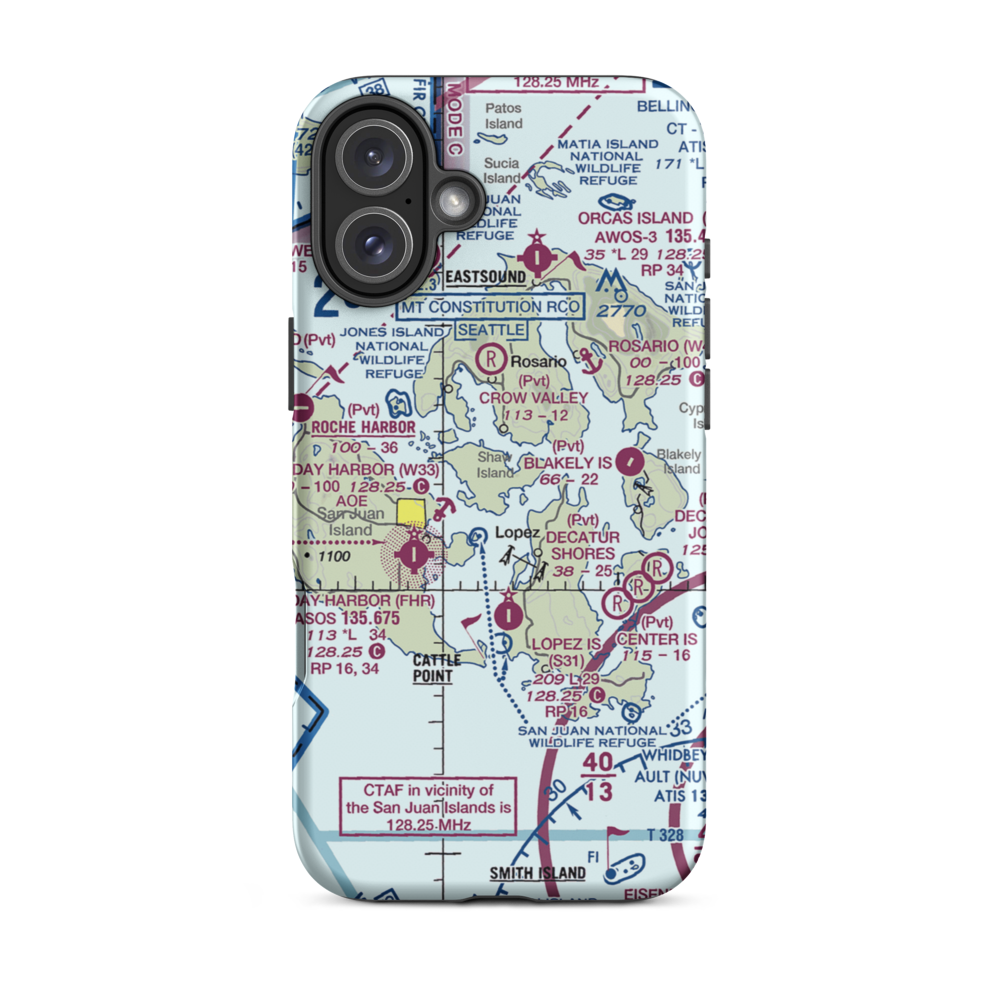 Wilding Farm Airport (6WA5) VFR Sectional  Tough iPhone Case iPhone 16 Plus model shown