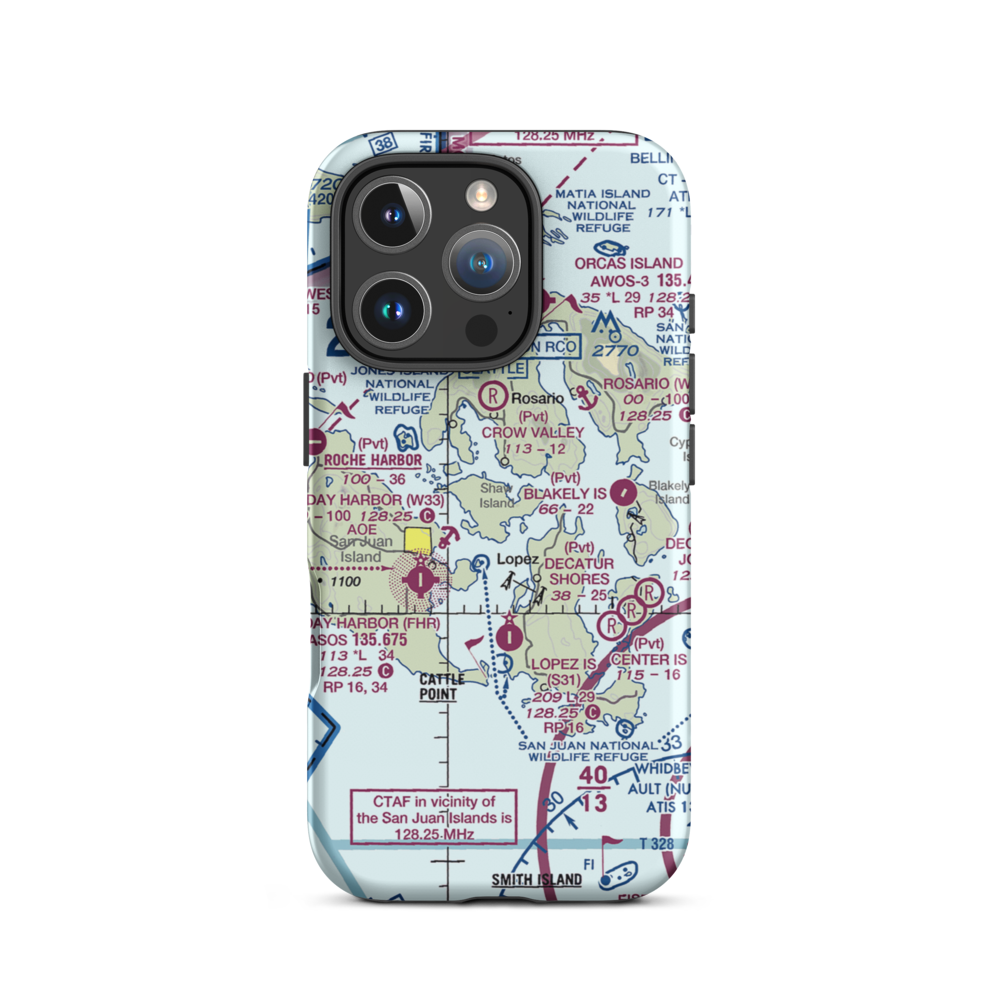 Wilding Farm Airport (6WA5) VFR Sectional  Tough iPhone Case iPhone 16 Pro model shown