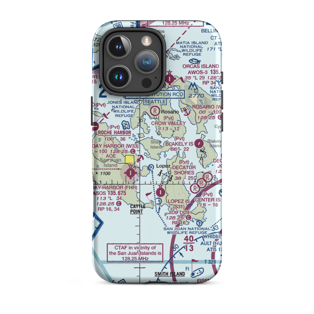 Wilding Farm Airport (6WA5) VFR Sectional  Tough iPhone Case iPhone 16 Pro Max model shown