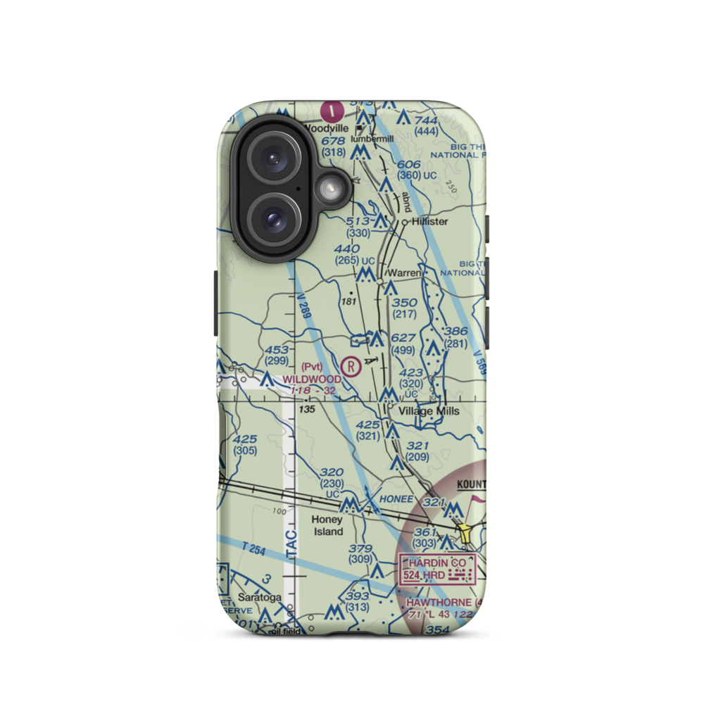 Wildwood Airport (XA91) VFR Sectional  Tough iPhone Case iPhone 16 model shown