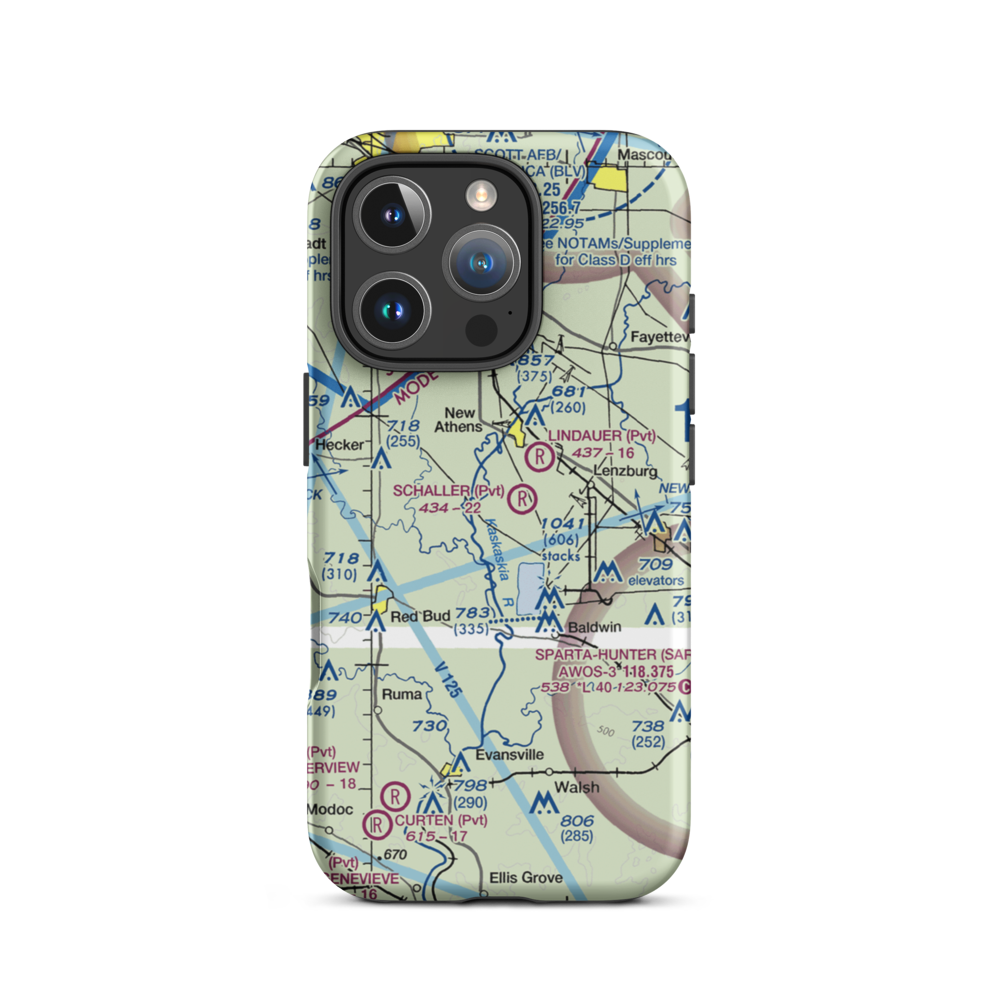 Wildy Field (6LL4) VFR Sectional  Tough iPhone Case iPhone 16 Pro model shown