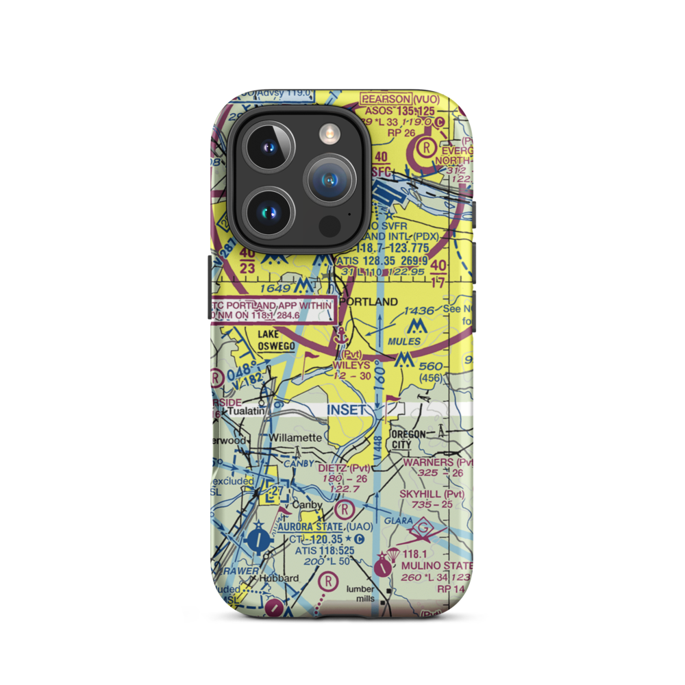 Wiley's Seaplane Base (2OG3) VFR Sectional  Tough iPhone Case iPhone 16 Pro model shown