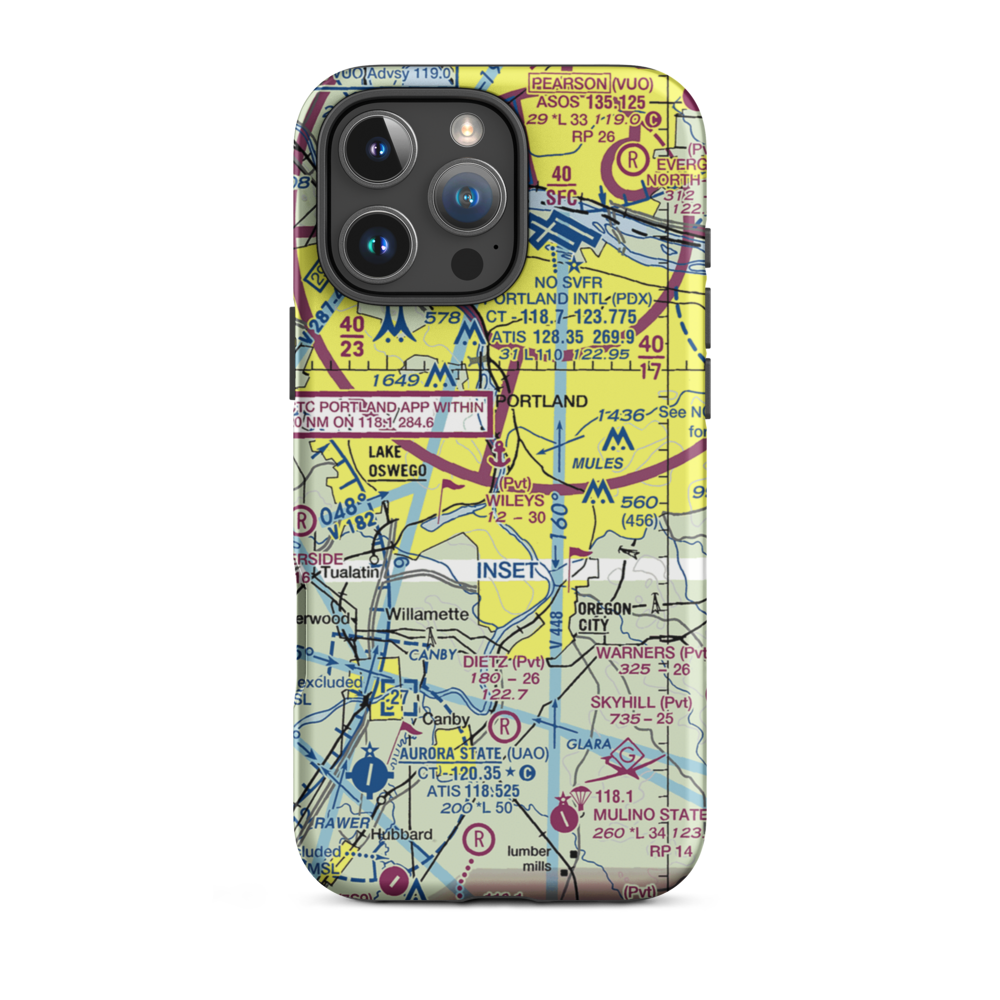 Wiley's Seaplane Base (2OG3) VFR Sectional  Tough iPhone Case iPhone 16 Pro Max model shown