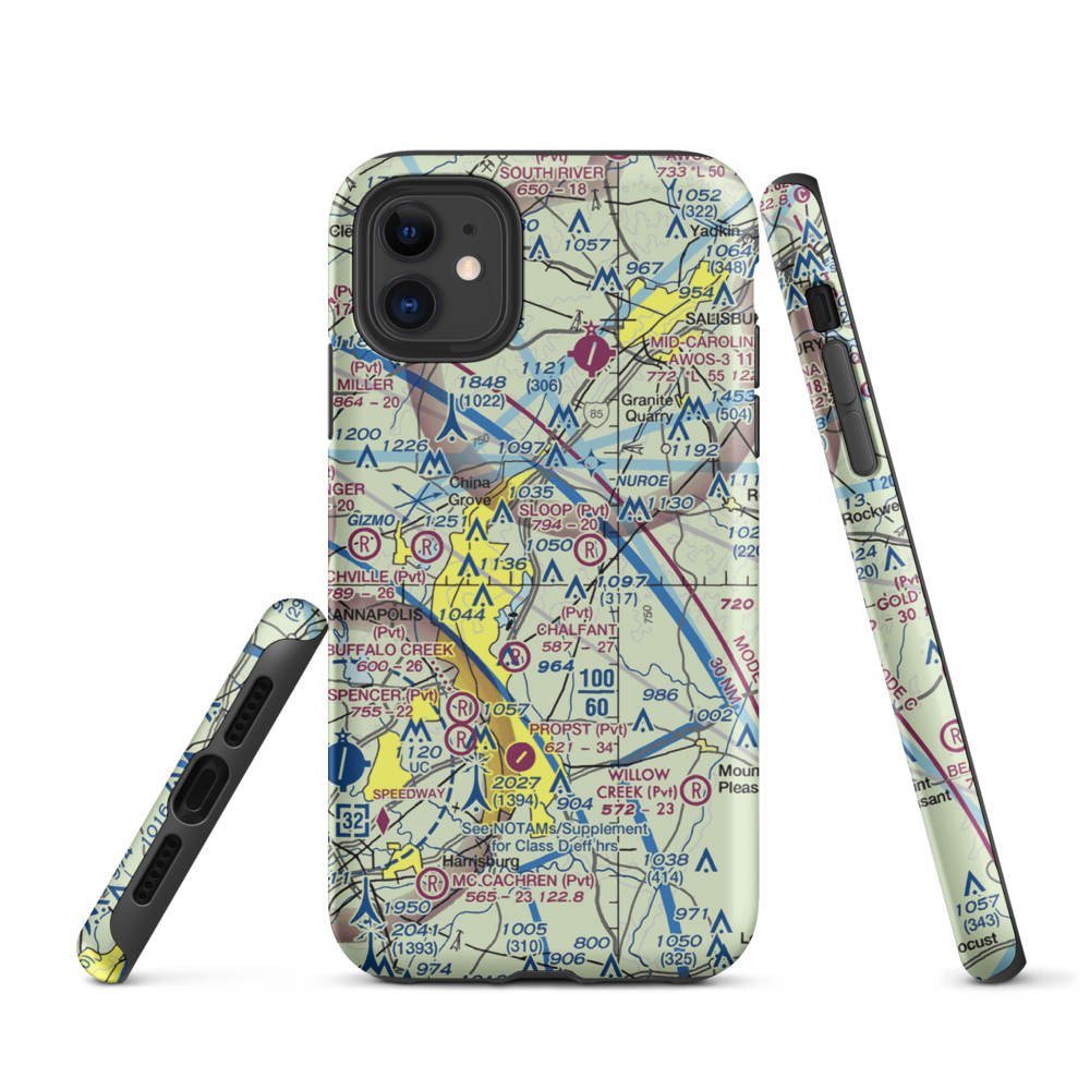 Wilhelm Airport (6NC2) VFR Sectional  Tough iPhone Case iPhone 11 model shown
