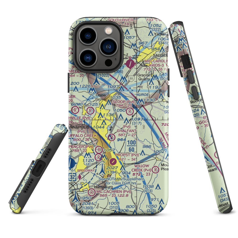 Wilhelm Airport (6NC2) VFR Sectional  Tough iPhone Case iPhone 13 Pro Max model shown