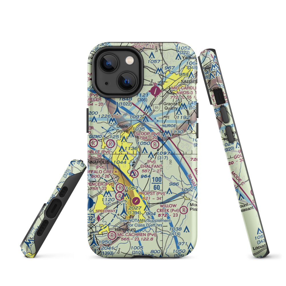 Wilhelm Airport (6NC2) VFR Sectional  Tough iPhone Case iPhone 14 model shown