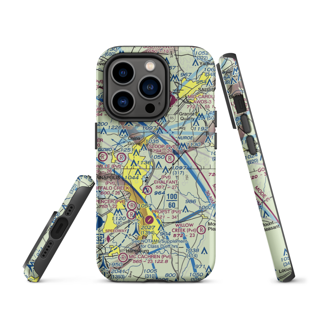 Wilhelm Airport (6NC2) VFR Sectional  Tough iPhone Case iPhone 14 Pro model shown