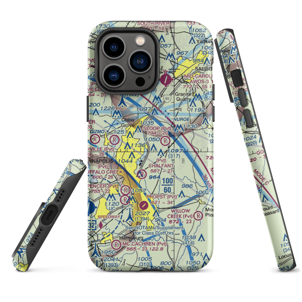 Wilhelm Airport (6NC2) VFR Sectional  Tough iPhone Case iPhone 14 Pro Max model shown