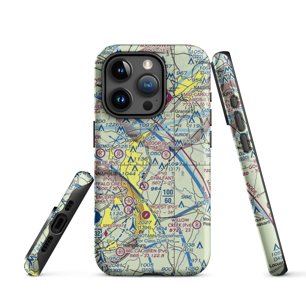 Wilhelm Airport (6NC2) VFR Sectional  Tough iPhone Case iPhone 15 Pro model shown