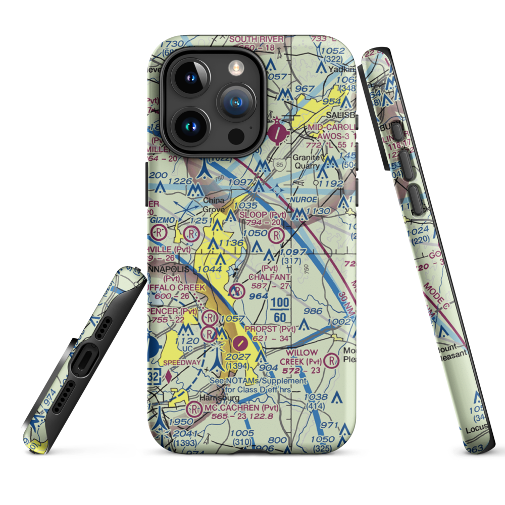 Wilhelm Airport (6NC2) VFR Sectional  Tough iPhone Case iPhone 15 Pro Max model shown