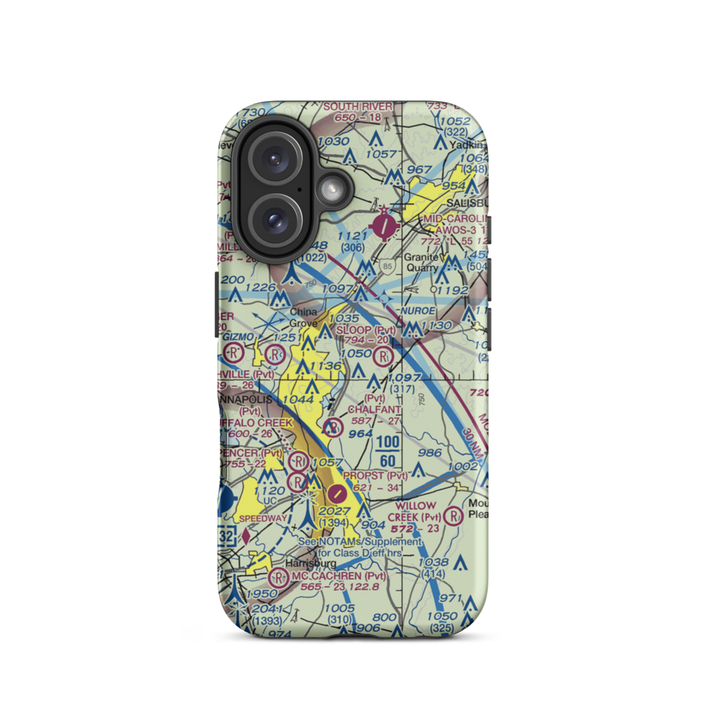 Wilhelm Airport (6NC2) VFR Sectional  Tough iPhone Case iPhone 16 model shown