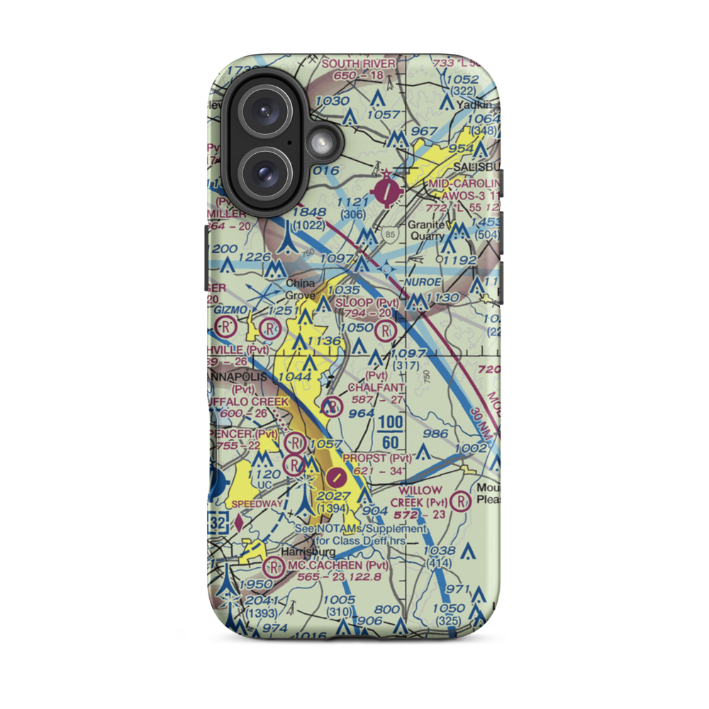 Wilhelm Airport (6NC2) VFR Sectional  Tough iPhone Case iPhone 16 Plus model shown