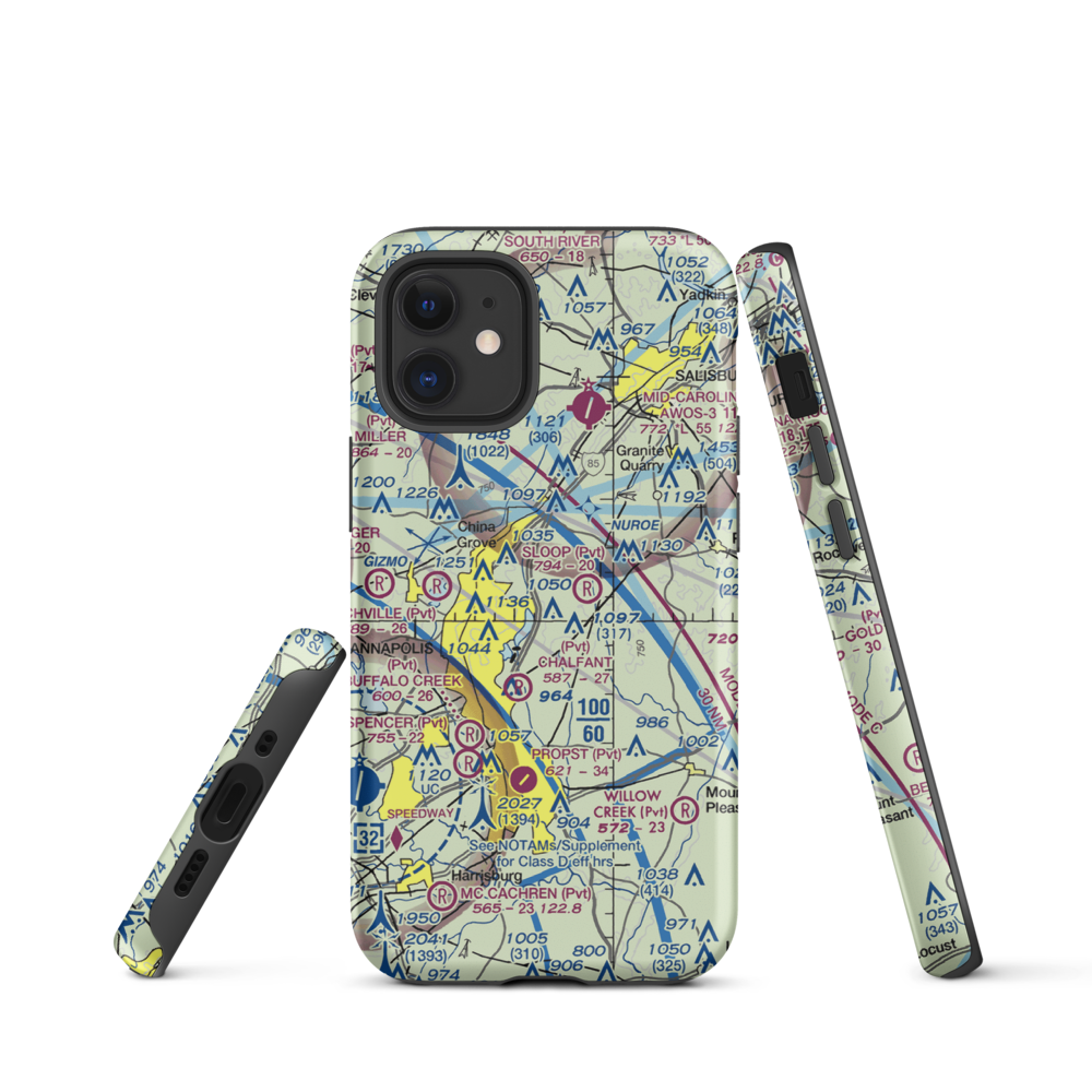 Wilhelm Airport (6NC2) VFR Sectional  Tough iPhone Case iPhone 12 mini model shown