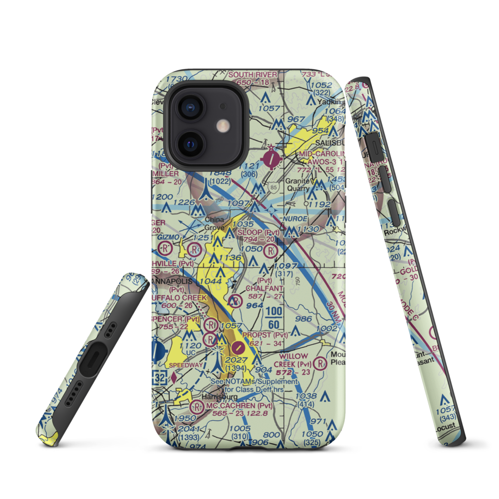 Wilhelm Airport (6NC2) VFR Sectional  Tough iPhone Case iPhone 12 model shown
