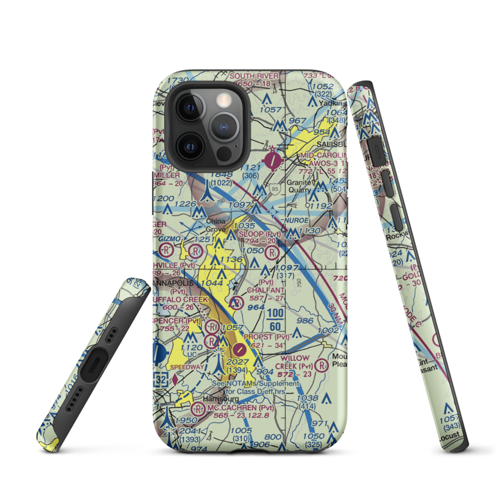 Wilhelm Airport (6NC2) VFR Sectional  Tough iPhone Case iPhone 12 Pro model shown