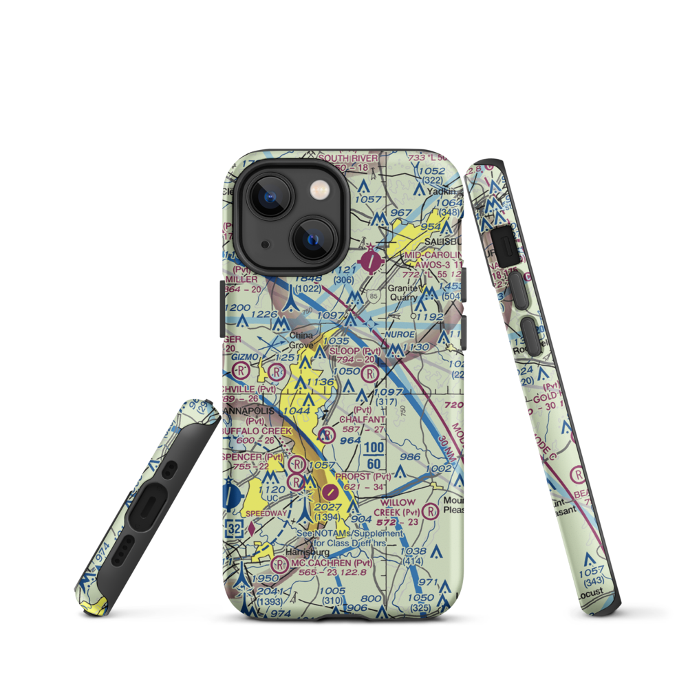 Wilhelm Airport (6NC2) VFR Sectional  Tough iPhone Case iPhone 13 mini model shown