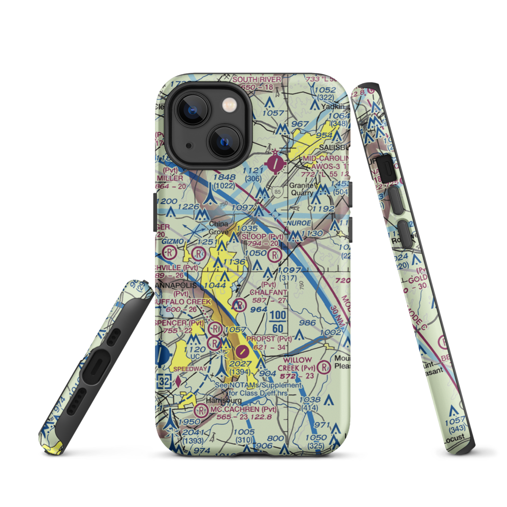 Wilhelm Airport (6NC2) VFR Sectional  Tough iPhone Case iPhone 13 model shown